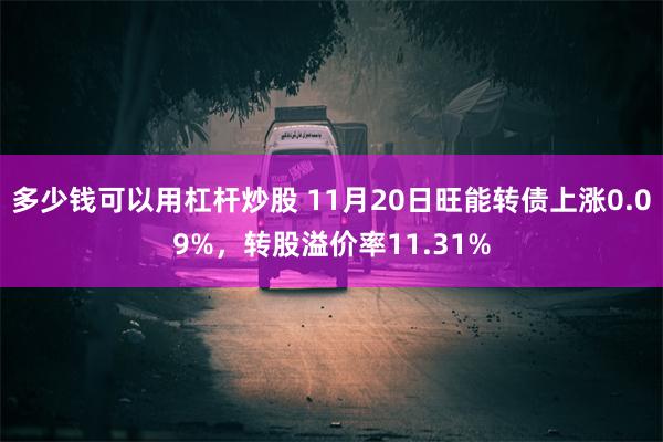 多少钱可以用杠杆炒股 11月20日旺能转债上涨0.09%，转