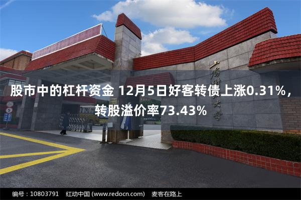 股市中的杠杆资金 12月5日好客转债上涨0.31%，转股溢价