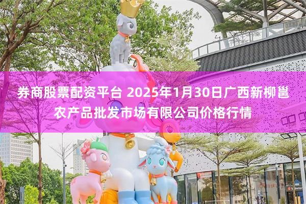 券商股票配资平台 2025年1月30日广西新柳邕农产品批发市