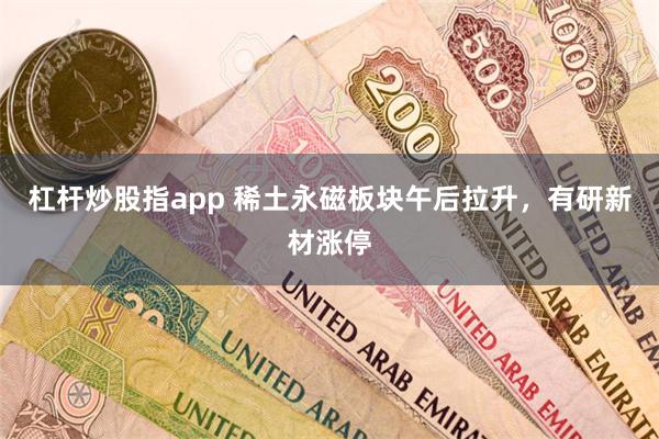 杠杆炒股指app 稀土永磁板块午后拉升，有研新材涨停